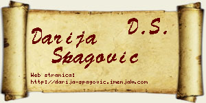 Darija Špagović vizit kartica
